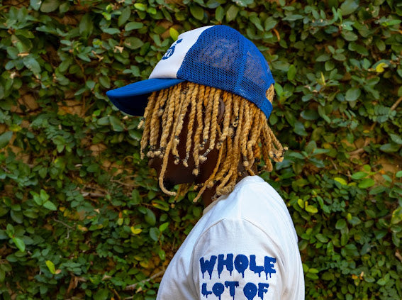 Classic White and Royal Blue Cake T-shirt