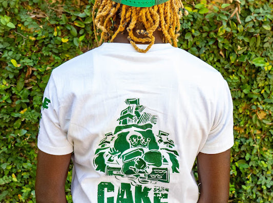 Classic White and Green Cake T-shirt